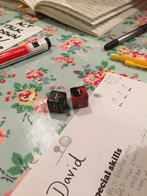 The Merely Roleplayers playing table